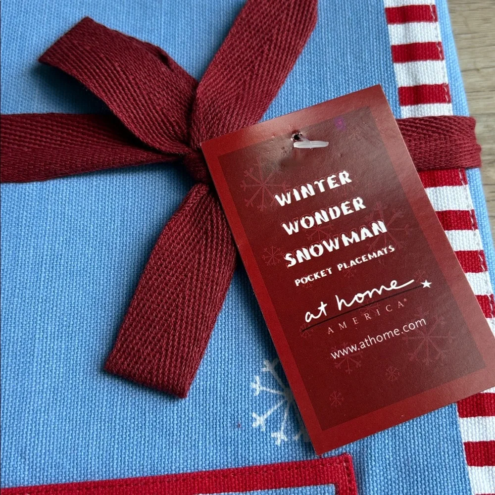 At Home Table runner & Placemats Winter Wonder Snowman collection
